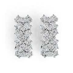 18K Gold Semi Mount Earrings Setting Oval OV 4X3mm Diamond Accent DHJ