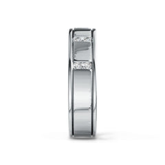 Sterling Silver Semi Mount Ring Setting Princess SQ 4X4mm Men's Band Ring DHJ