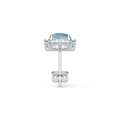 Sterling Silver Semi Mount Earrings Setting Oval OV 6X4mm Cabochon DHJ