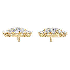 Sterling Silver Semi Mount Earrings Setting Trillion Tr 5x5mm Diamond Accent DHJ