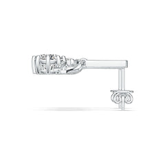 Sterling Silver Semi Mount Earrings Setting Round RD 7x7mm DHJ