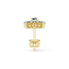 10K 14K Gold or 18K Gold Semi Mount Earrings Setting Round Rd Diamond Accent Syzjewelry