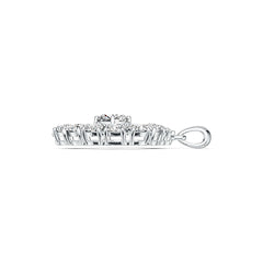 10K Gold Semi Mount Pendant Setting Oval OV 7X5mm Moissanite Accent DHJ