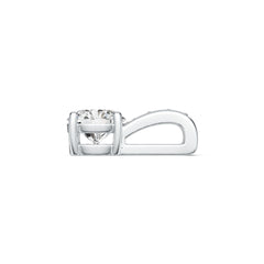 Platinum Semi Mount Pendant Setting Round RD 7x7mm Diamond Accent DHJ