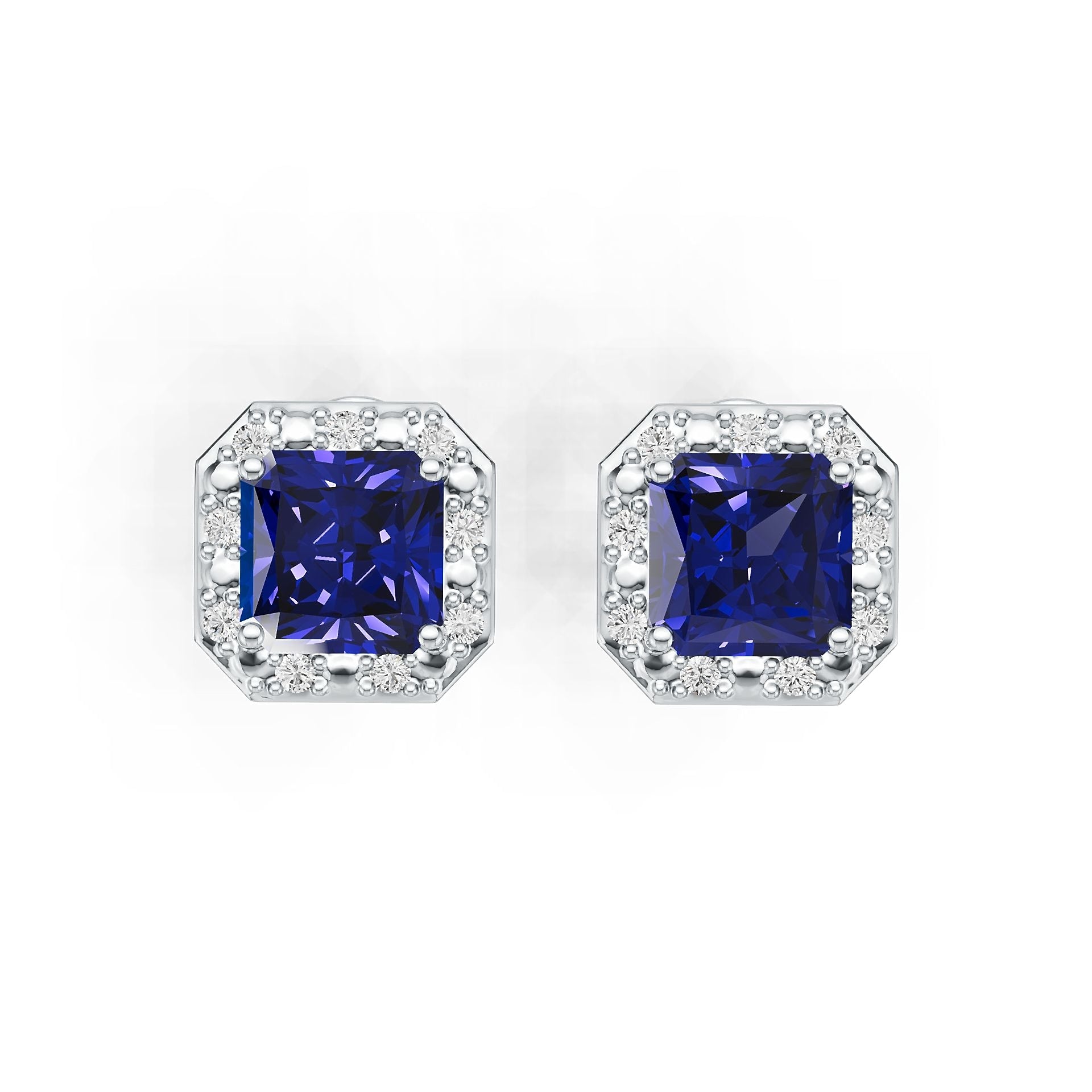 Sterling Silver Semi Mount Earrings Setting Round Rd 6x6mm DHJ