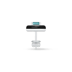 14K Gold Semi Mount Earrings Setting Cabochon 11X11mm Princess SQ 5x5mm DHJ