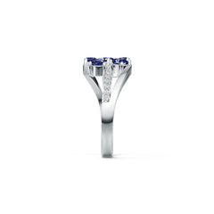 10K 14K Gold or 10K Gold Semi Mount Ring Setting Oval Ov Moissanite Accent Syzjewelry