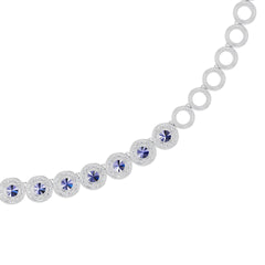 Platinum Semi Mount Necklace Setting Round Ro 7x7mm Diamond Accent Syz Jewelry