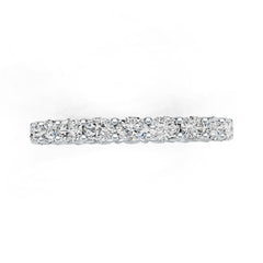 Platinum Semi Mount Ring Setting Oval OV 4X3mm Eternity Band Ring DHJ