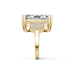 14K Gold Semi Mount Ring Setting Emerald Em 6x6mm Diamond Accent Syz Jewelry