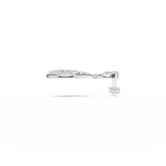 Sterling Silver Cluster Dangling Earrings with White Topaz or Moissanite DHJ