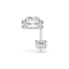Sterling Silver Semi Mount Earrings Setting Round RD 7x7mm DHJ