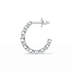 Sterling Silver Semi Mount Earrings Setting Round RD 3.4x3.4mm DHJ