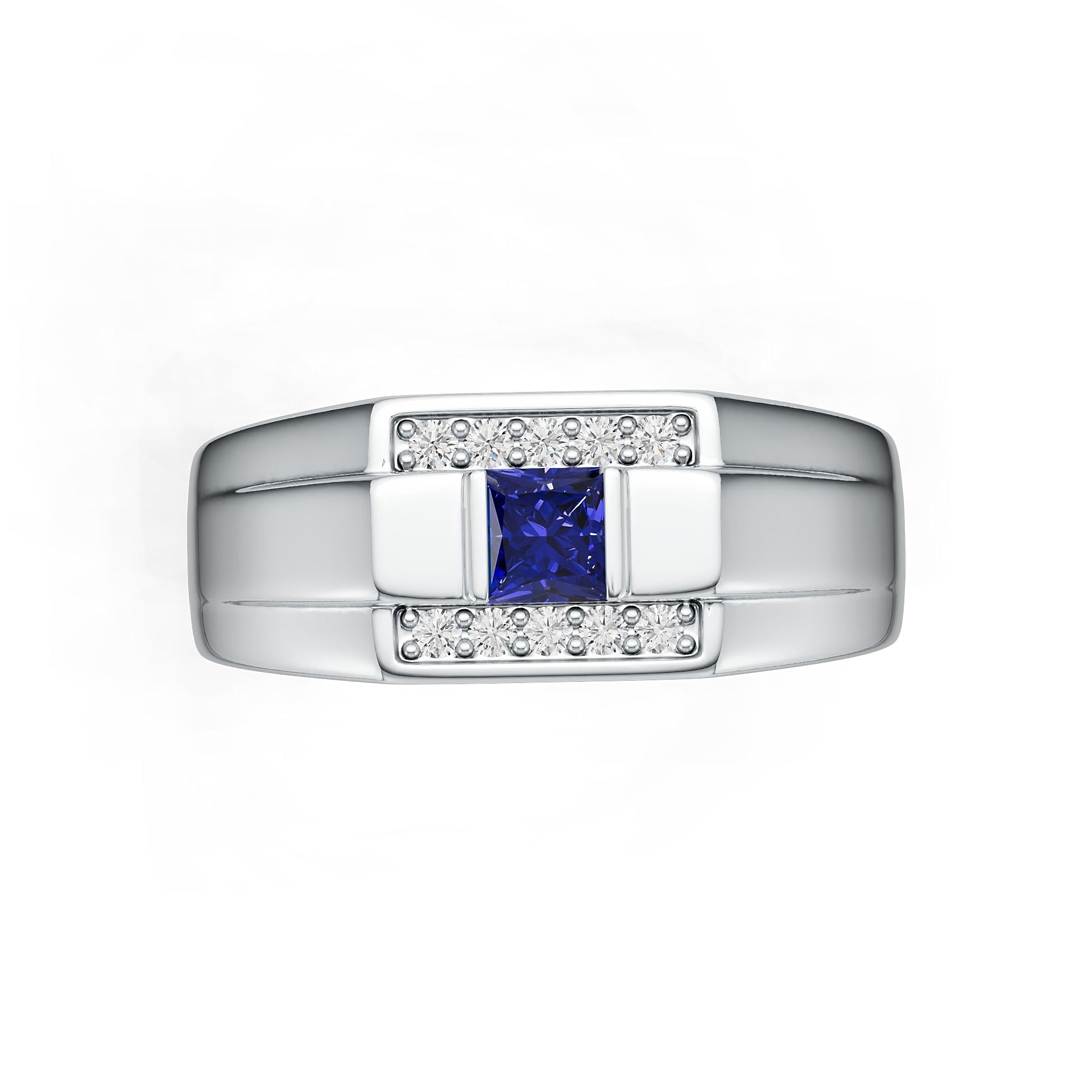 Sterling Silver Semi Mount Ring Setting Round Rd 4x4mm Diamond Accent DHJ