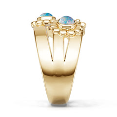 14K Gold Semi Mount Ring Setting Round Ro 4x4mm Syz Jewelry