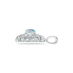 Sterling Silver Semi Mount Pendant Setting Oval OV 7X5mm DHJ