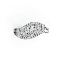 10K Gold Semi Mount Ring Setting Oval OV 7X5mm OV 5X4mm Moissanite Accent DHJ