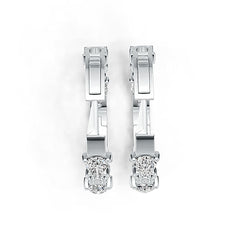 14K Gold Semi Mount Earrings Setting Pear PE 6X4mm Diamond Accent DHJ