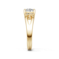 10K Gold Semi Mount Ring Setting Cushion Cu 6x6mm Moissanite Accent Syz Jewelry