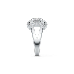 14K Gold Semi Mount Ring Setting Oval OV 8X6mm Split Shank Diamond Accent DHJ