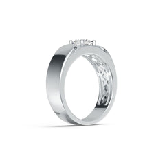 14K Gold Semi Mount Ring Setting Princess SQ 5X5mm Men's Ring DHJ