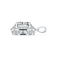 14K Gold Semi Mount Pendant Setting Oval OV 12X10mm Halo Diamond Accent DHJ