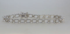 18K Gold Semi Mount Bracelet Setting Oval OV 8X6mm DHJ
