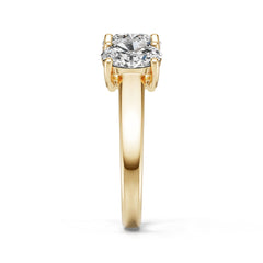14K Gold Semi Mount Ring Setting Round Ro 8x8mm Syz Jewelry