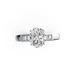 14K Gold Semi Mount Ring Setting Oval OV 9X7mm DHJ