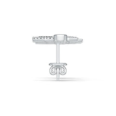 Sterling Silver Semi Mount Earrings Setting Round RD 2.6mm DHJ