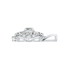 10K Gold Semi Mount Pendant Setting Oval OV 7X5mm Moissanite Accent DHJ