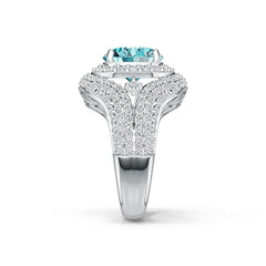 Sterling Silver Semi Mount Ring Setting Round RD 10x10mm White Topaz DHJ