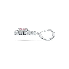 Sterling Silver Semi Mount Earrings Setting Oval OV 7X5mm with White Topaz DHJ