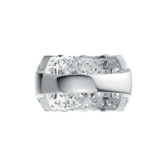 Platinum Semi Mount Ring Setting Emerald OCT 4X4mm Diamond Accent DHJ