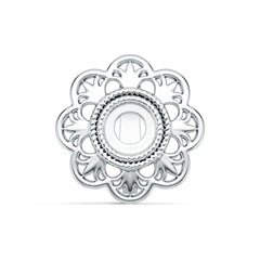 Sterling Silver Semi Mount Pendant Setting Round Rd DHJ