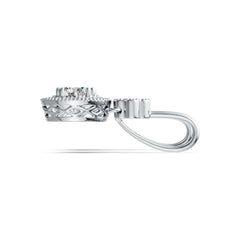 14K Gold Semi Mount Earrings Setting Oval OV 7X5mm Diamond Accent DHJ