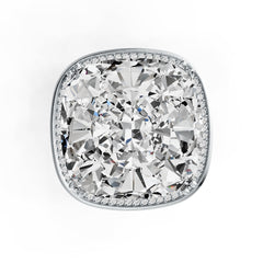 Platinum Semi Mount Ring Setting Cushion CU 18X18mm Diamond Accent DHJ