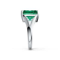 Sterling Silver Semi Mount Ring Setting Emerald OCT 12X10mm Solitaire Split Shank DHJ