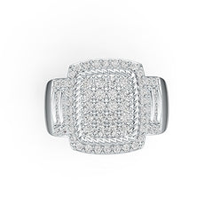 14K Gold Semi Mount Ring Setting Round RD 2x2mm Diamond Accent DHJ