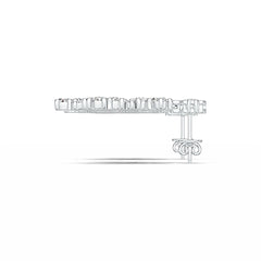 Sterling Silver Earrings Snowflake Theme with White Topaz or Moissanite DHJ