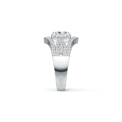 Sterling Silver Semi Mount Ring Setting Oval OV 8X6mm with White Topaz or Moissanite DHJ