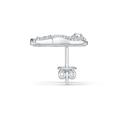 Platinum Earrings with or Moissanite Penguin Theme Diamond Accent DHJ