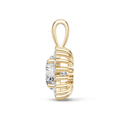 14K Gold Semi Mount Pendant Setting Round Ro 6x6mm Syz Jewelry
