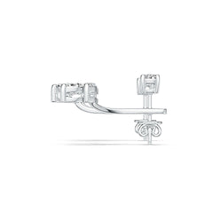 Sterling Silver Semi Mount Earrings Setting Marquise MQ 6X3mm RD 4X4mm DHJ