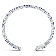 Platinum Semi Mount Bracelet Setting Oval OV 6x4mm Diamond Accent DHJ