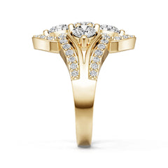 10K Gold Semi Mount Ring Setting Round Ro 6x6mm Moissanite Accent Syz Jewelry