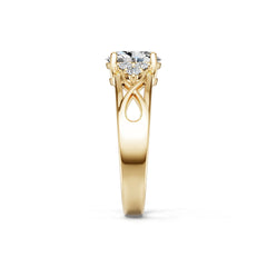 18K Gold Semi Mount Ring Setting Oval OV 8X6mm Syzjewelry