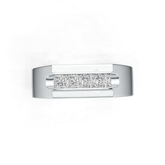 10K Gold Semi Mount Ring Setting Princess SQ 3x3mm Men's Ring DHJ