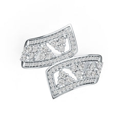 10K Gold Bypass Ring with or Moissanite Moissanite Accent DHJ