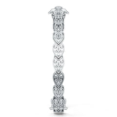 Platinum Semi Mount Bracelet Setting Round Ro 6x6mm Syz Jewelry